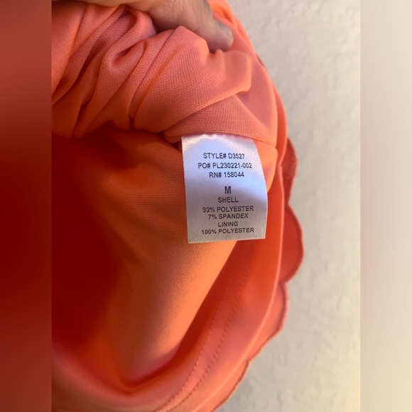 Lena Strapless Coral Dress - Picture 6 of 7